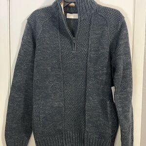 Men's Charcoal 1/4 Zip Sweater